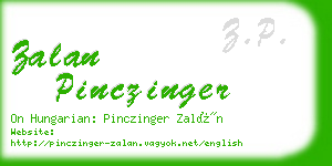 zalan pinczinger business card